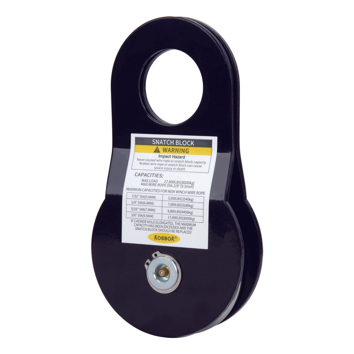 Robbor Snatch Block Heavy Duty Winch Pulley Block