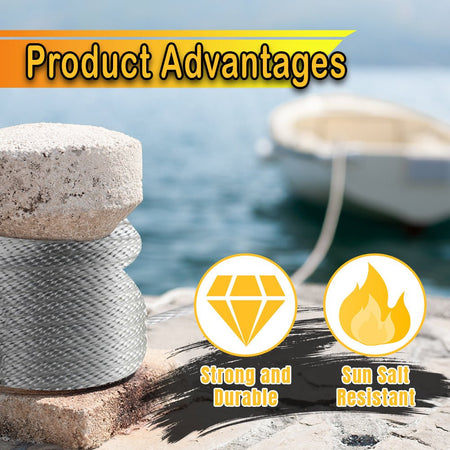 Robbor Solid Braid Mfp Anchor Rope With Stainless Steel