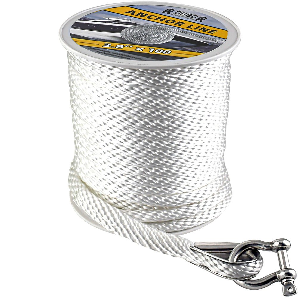 Robbor Solid Braid Mfp Anchor Rope With Stainless Steel