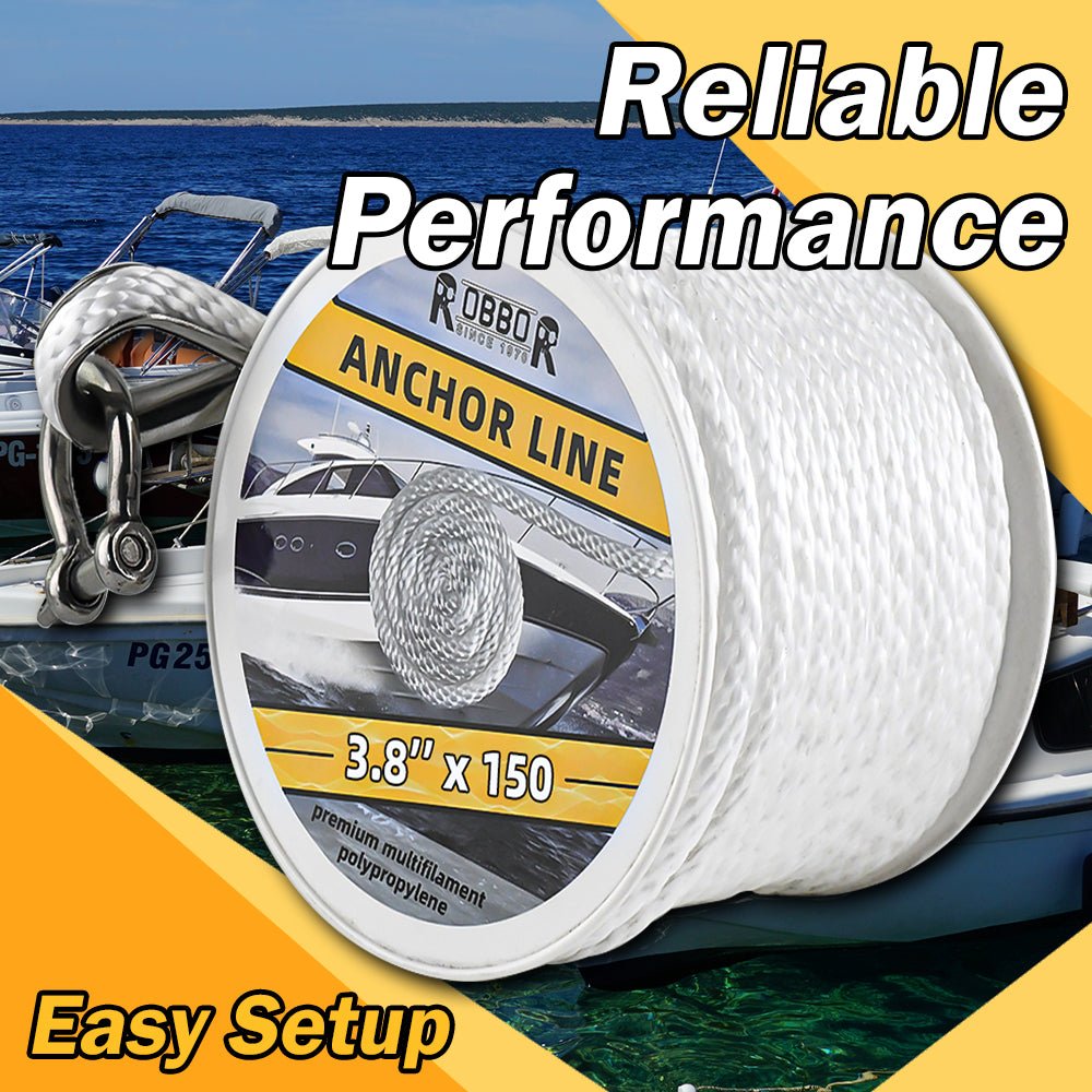 Robbor Solid Braid Mfp Anchor Rope With Stainless Steel