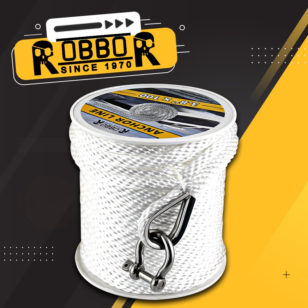 Robbor Solid Braid Mfp Anchor Rope With Stainless Steel