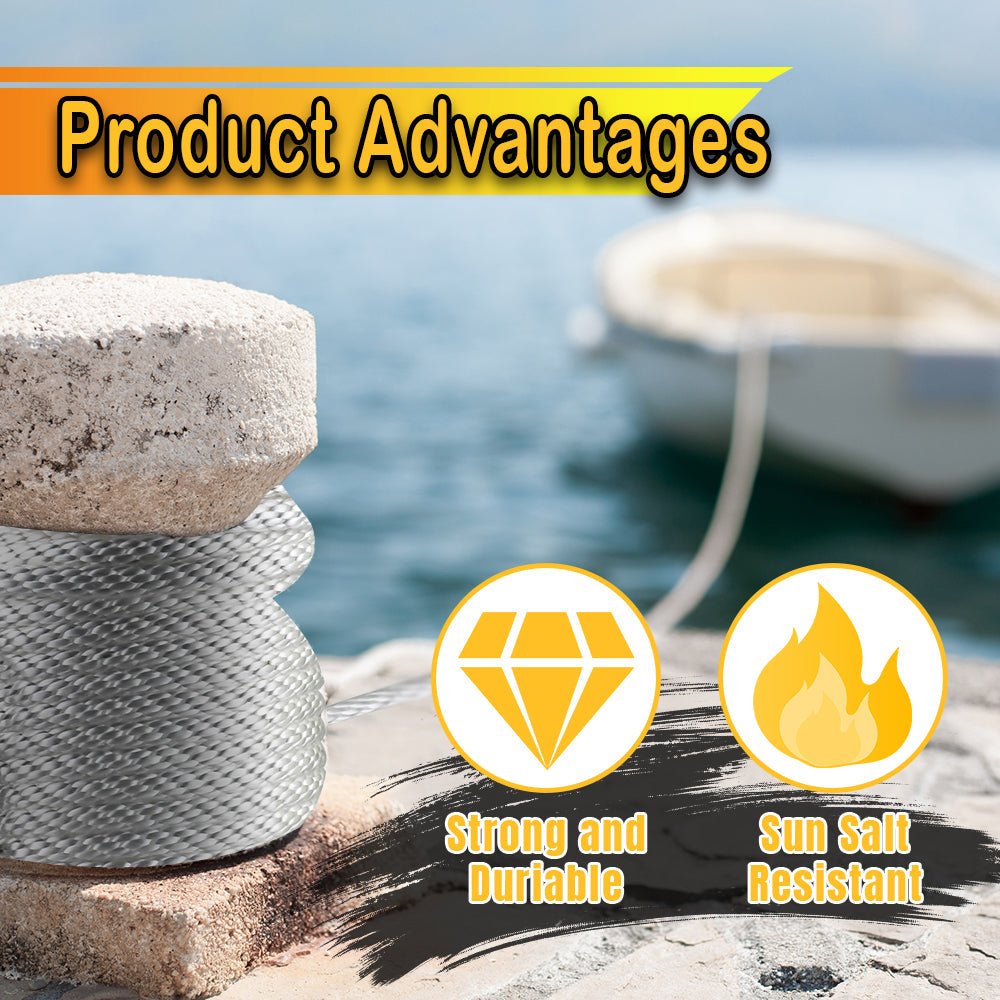 Robbor Solid Braid Mfp Anchor Rope With Stainless Steel