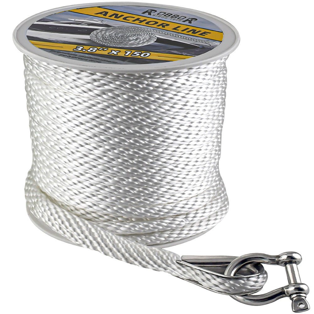 Robbor Solid Braid Mfp Anchor Rope With Stainless Steel