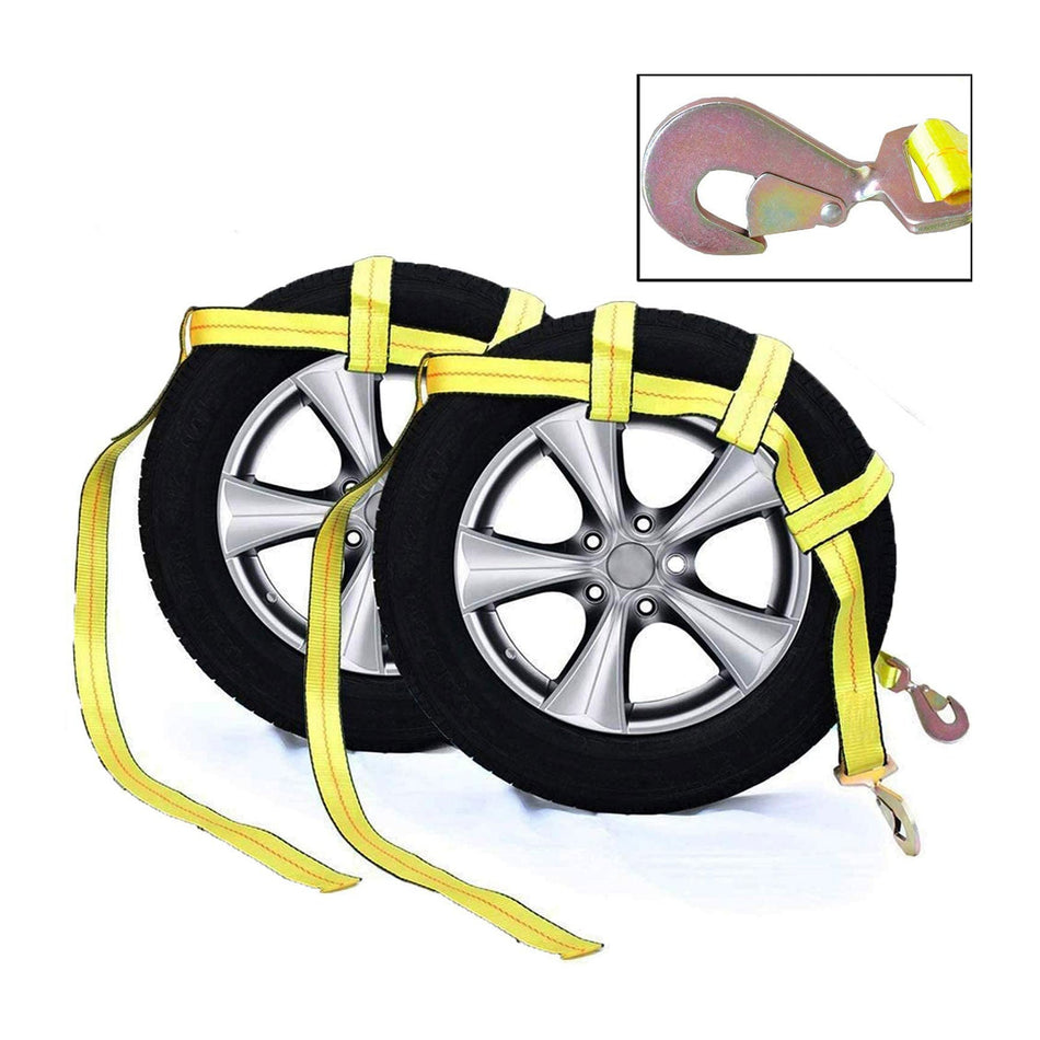 Robbor Tow Dolly Basket Strap Twisted Snap Hooks 14" Wheels