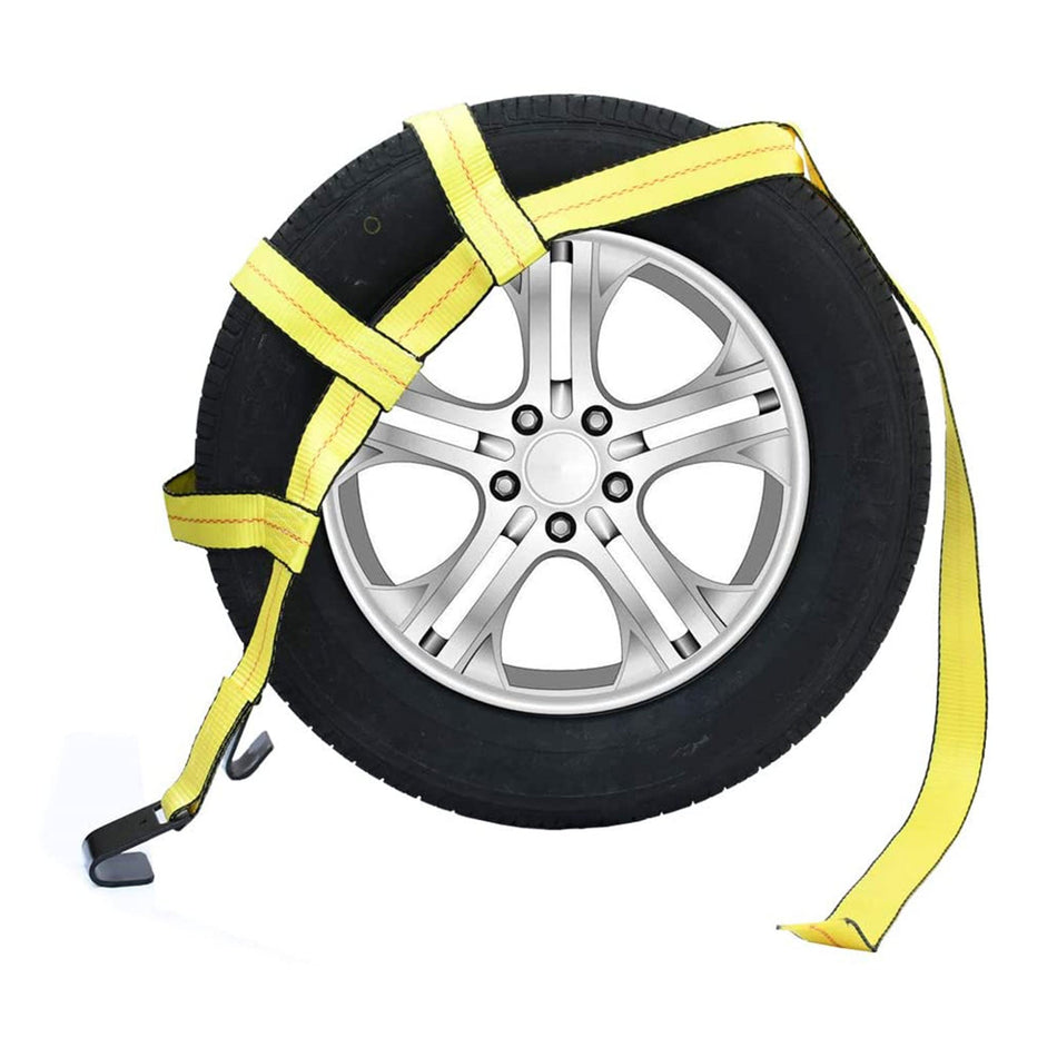 Robbor Tow Dolly Basket Straps Flat Hook 14" - 17" Wheels
