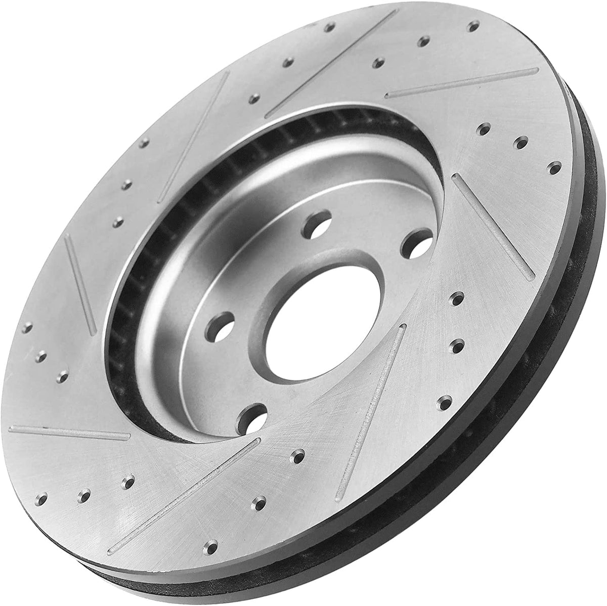 MotorbyMotor Front Brake Rotors 296mm Drilled & Slotted Design E-Coating Brake Rotor & Brake Pad kit Fits for Chevrolet Cobalt Malibu, Pontiac G4 G5 G6, Saturn Aura MotorbyMotor