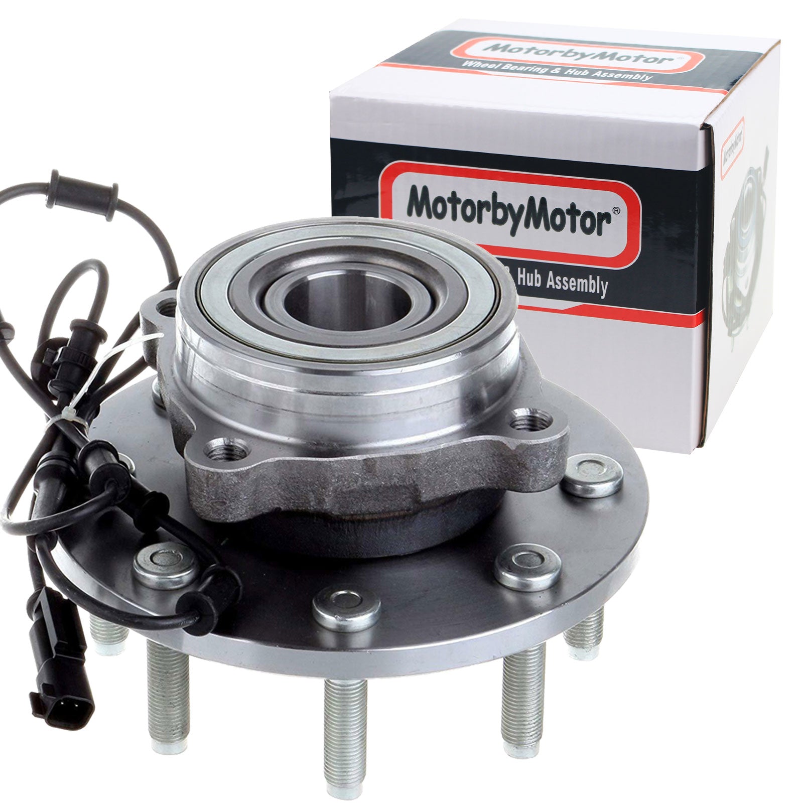 MotorbyMotor 515101 (4WD) Front Heavy Duty Wheel Bearing Assembly with 8 Lugs 2006-2008 Dodge Ram 1500 2500 3500 Wheel Bearing and Hub Assembly (4x4, w/ABS) MotorbyMotor