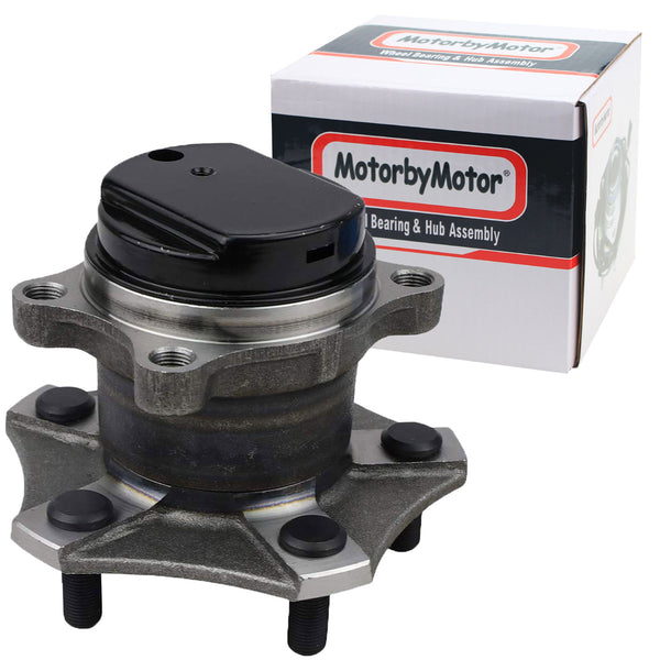 MotorbyMotor 512398 2WD Rear Wheel Bearing & Hub Assembly Fits 2008-2012 Nissan Rogue, 2014 2015 Nissan Rogue Select Wheel Hub w/5 Lugs, FWD MotorbyMotor