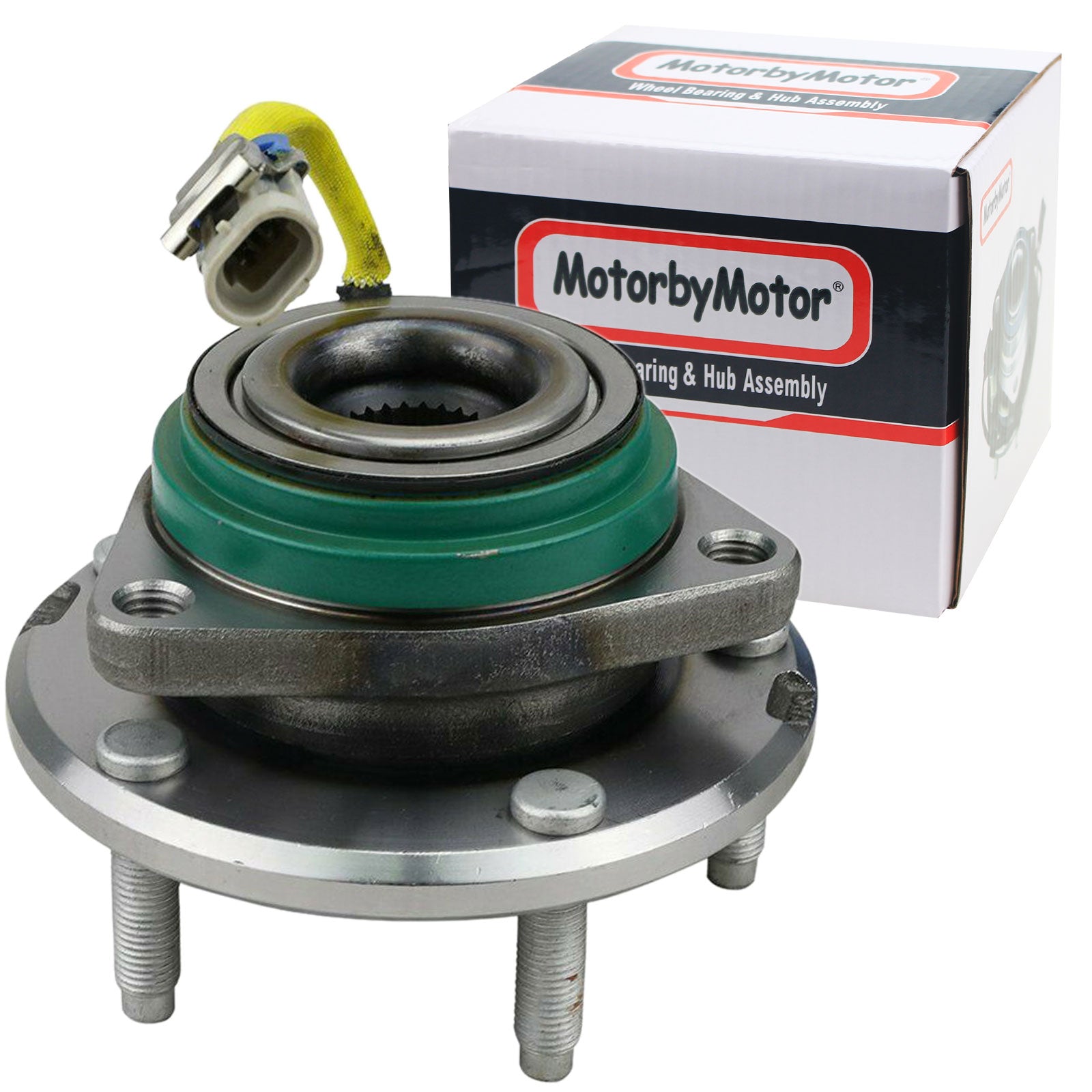 MotorbyMotor 512442 Rear Wheel Bearing and Hub Assembly w/5 Lugs Fits for Chevy Corvette 2009-2013 Low-Runout OE Directly Replacement Hub Bearing MotorbyMotor