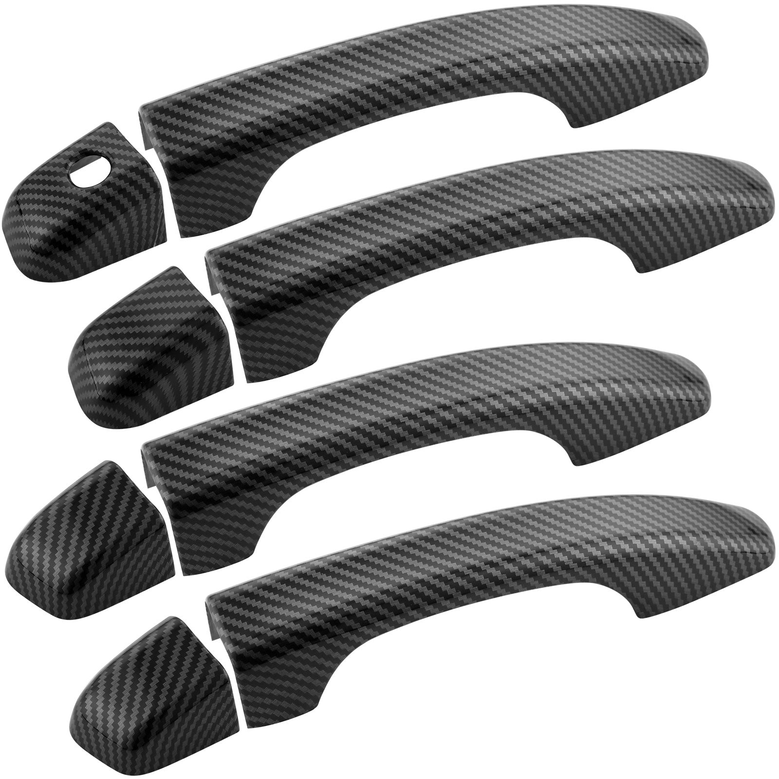 4PCS Exterior Door Handle Fits for Honda Accord 2018 2019 2020 2021 Outer Outside Car Door Handle (Carbon Fiber Style ) MotorbyMotor