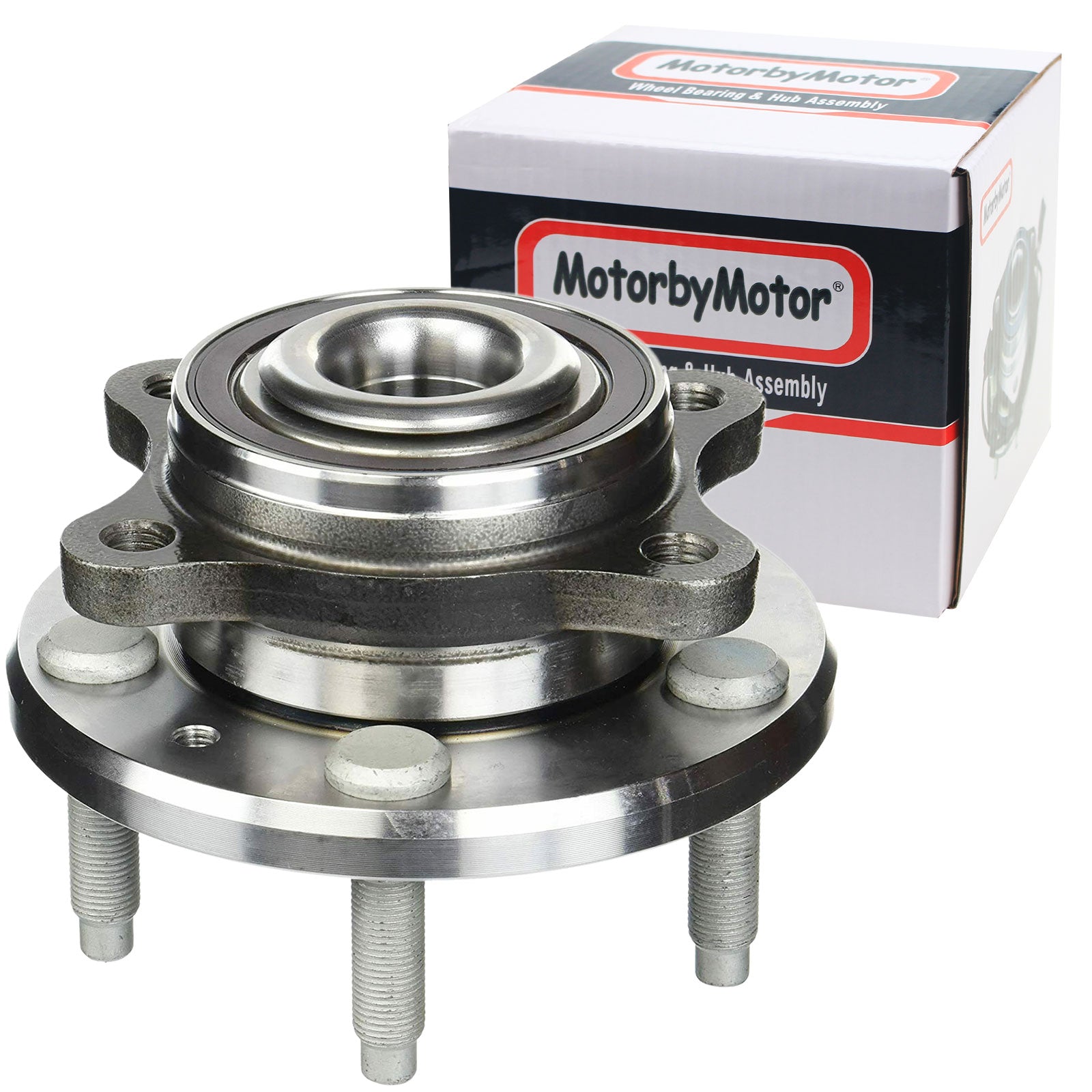 MotorbyMotor 512299 Rear Wheel Bearing and Hub Assembly with 5 Lugs Fits for Ford Five Hundred Freestyle Taurus X, Mercury Montego Sable Low-Runout OE Directly Replacement Hub Bearing (2WD FWD) MotorbyMotor