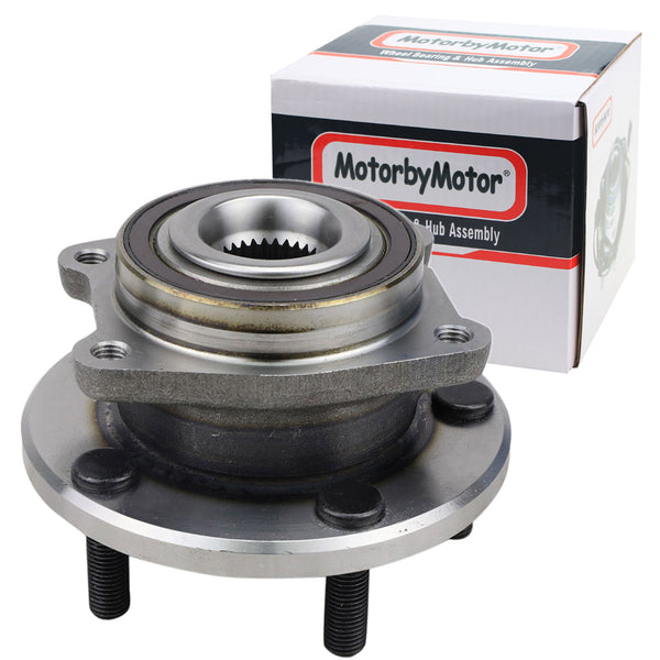 MotorbyMotor 513263 Front Wheel Bearing and Hub Assembly with 5 Lugs fits for Chrysler 200 Sebring Cirrus, Dodge Avenger Caliber Low-Runout OE Directly Replacement Hub Bearing (ABS Encoder) MotorbyMotor