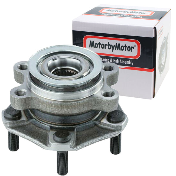 MotorbyMotor 513364 Front Wheel Bearing and Hub Assembly with 5 Lugs Fits for 15-18 Chevy City Express, 13-17 Nissan Leaf, 13-15, 17-19 Nissan NV200, 13-19 Nissan Sentra Hub Bearing (All Models) MotorbyMotor