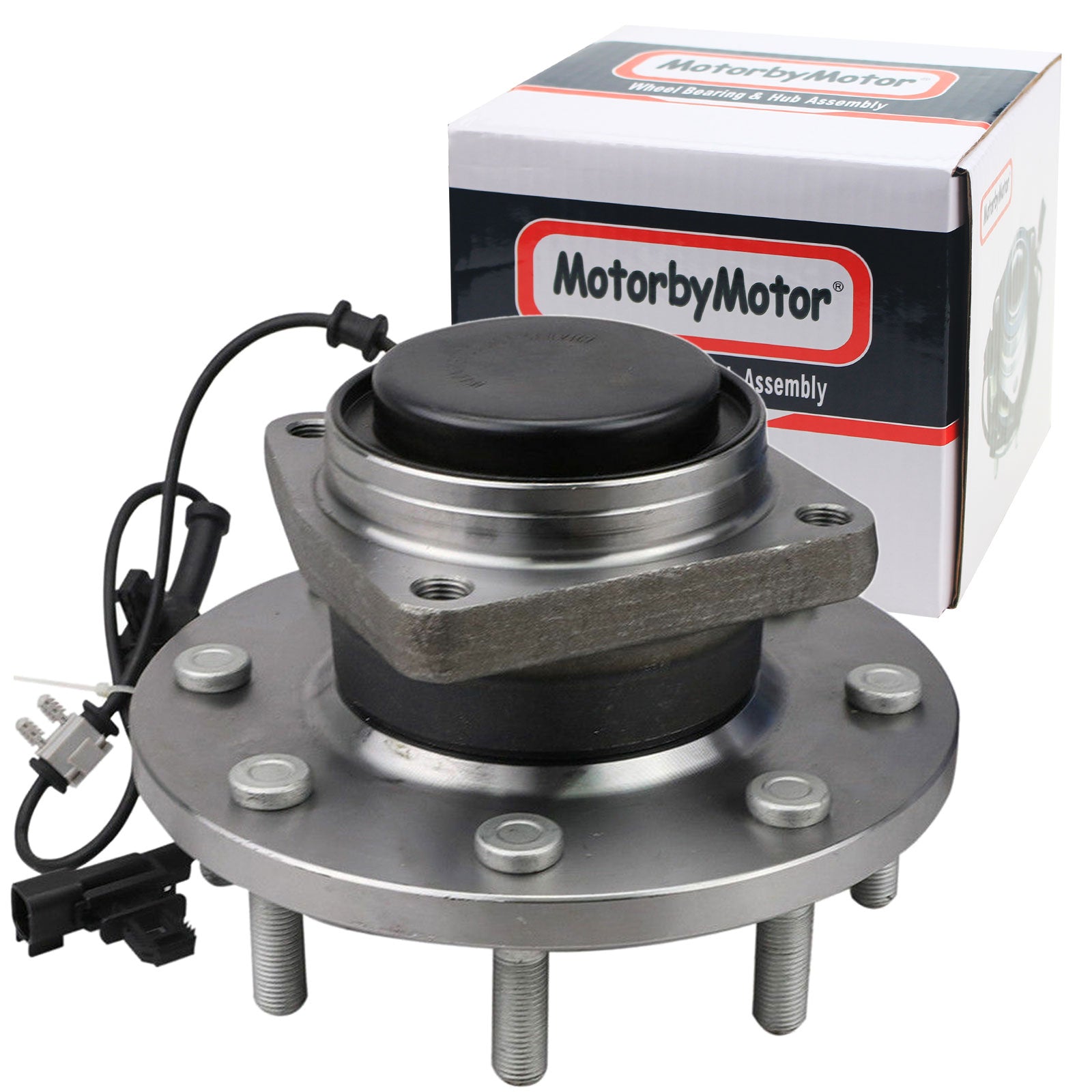 MotorbyMotor 515147 Front Wheel Bearing and Hub Assembly 2WD with 8 Lugs fits for Chevrolet Silverado 3500 HD,GMC Sierra 3500 HD Hub Bearing RWD, Dual Rear Wheel Models ONLY w/ABS MotorbyMotor