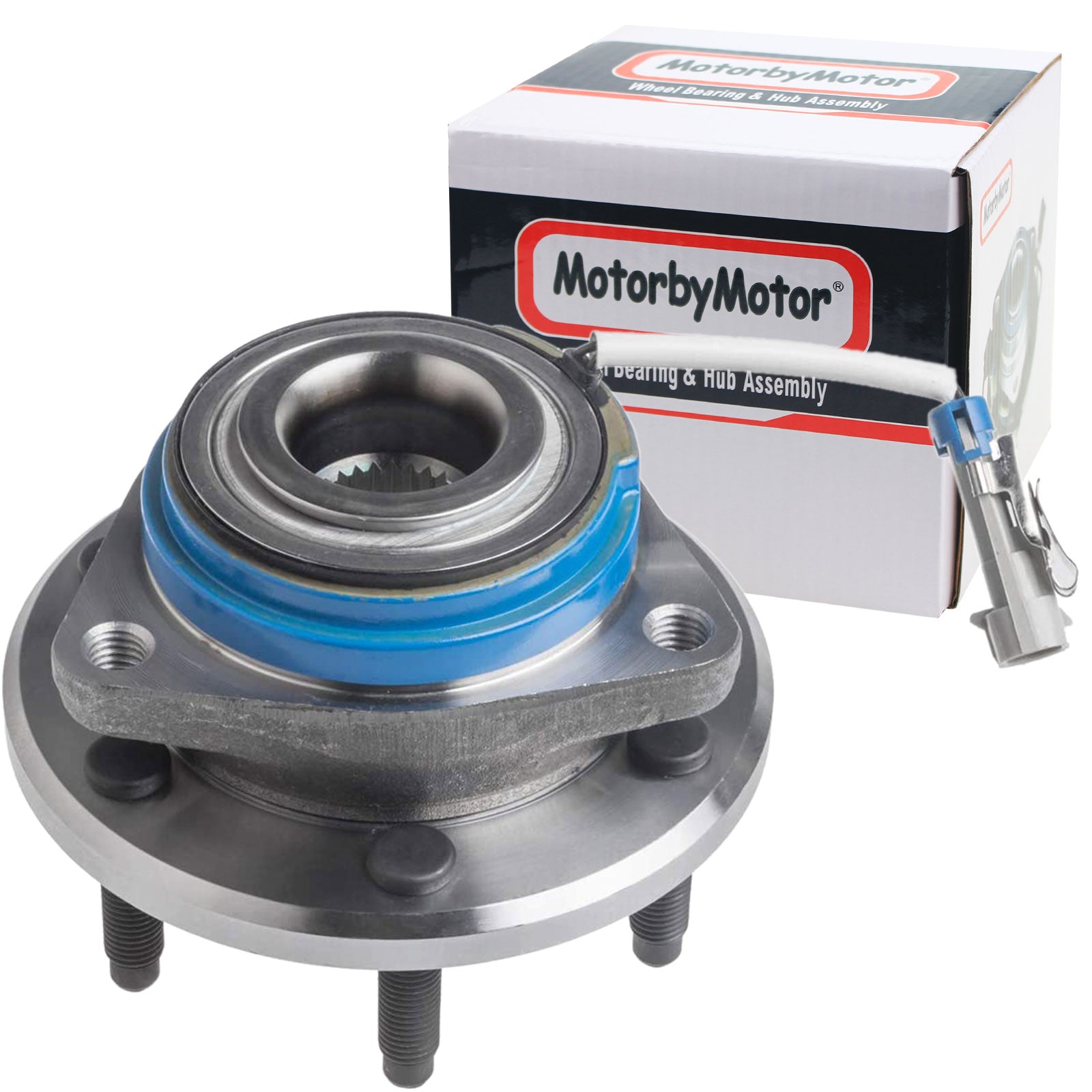MotorbyMotor 512243 Rear Wheel Bearing Hub Assembly with 6 Lugs 04-07 Cadillac CTS, 05-11 Cadillac STS (RWD), 04-09 Cadillac SRX Low-Runout OE Directly Replacement w/ABS MotorbyMotor