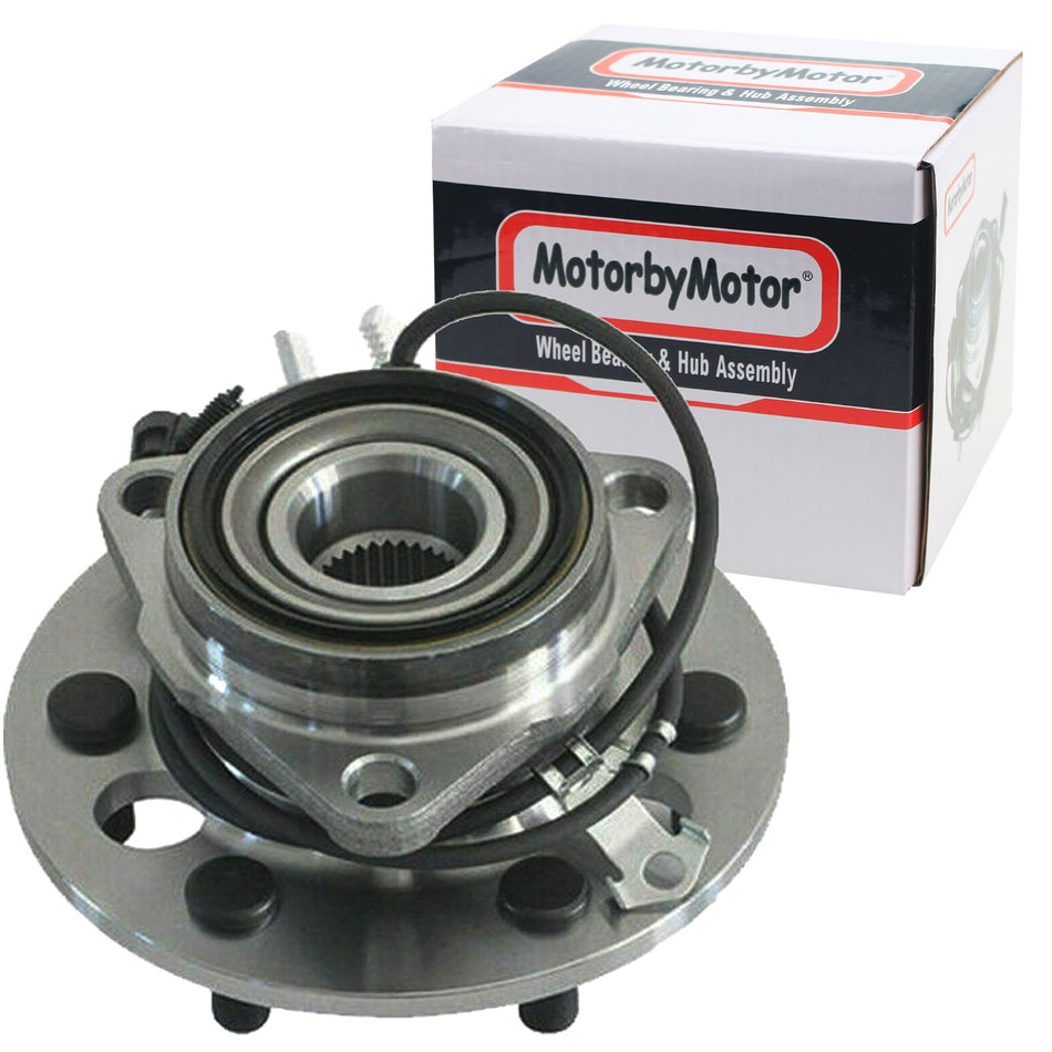 MotorbyMotor 515024 Front Wheel Bearing and Hub Assembly with 6 Lugs w/ABS Fits for Cadillac Escalade, Chevrolet K1500 K2500 Suburban Tahoe, GMC K1500 K2500 Suburban Yukon Hub Bearing MotorbyMotor