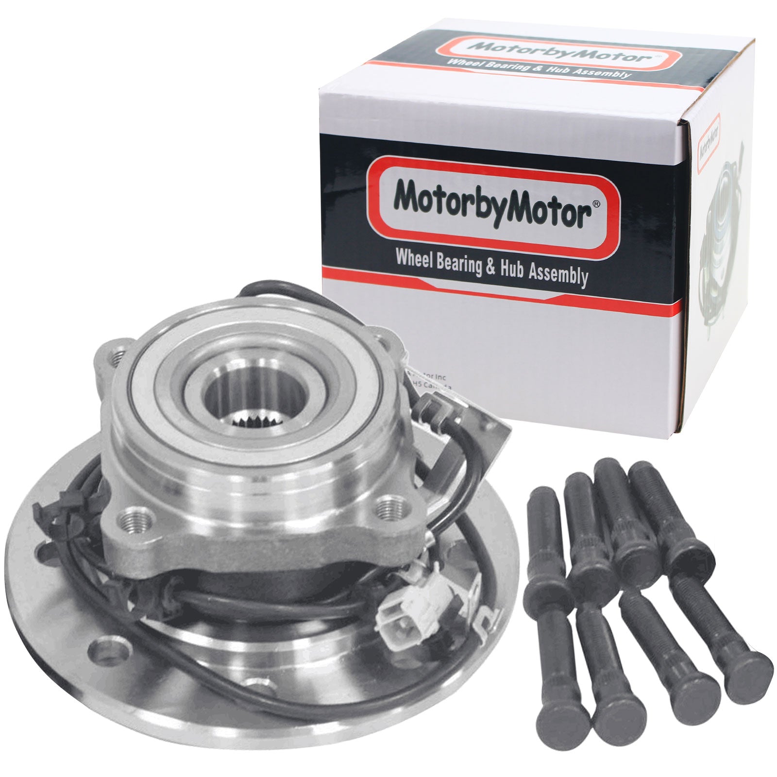 MotorbyMotor 4WD 515069 Front Right Wheel Bearing and Hub Assembly (w/4-Wheel ABS, DRW) with 8 Lugs, 1998 1999 Dodge Ram 3500 -Dual Rear Wheels ONLY-Passenger Side MotorbyMotor