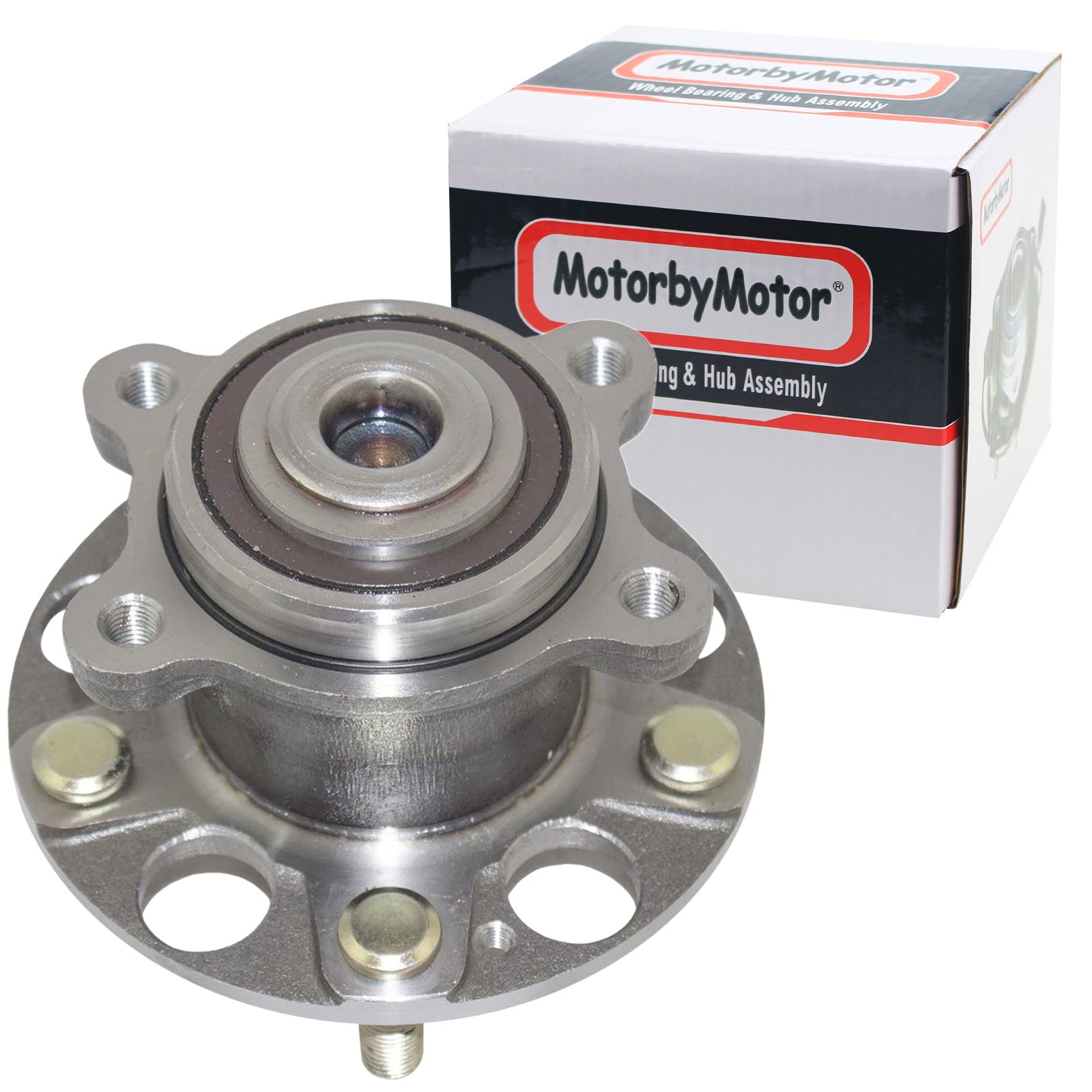 MotorbyMotor 512327 Rear Wheel Bearing and Hub Assembly with 5 Lugs Fits for 2004-2008 Acura TSX, 2005-2007 Honda Accord Low-Runout OE Directly Replacement Hub Bearing MotorbyMotor
