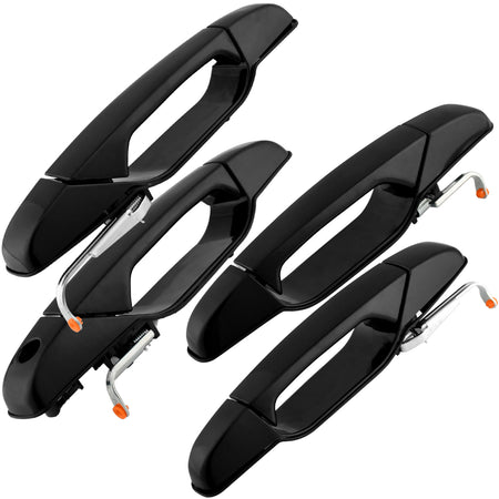 4PCS Exterior Door Handle Fits for Chevrolet Avalanche Cheyenne Silverado 1500 2500 3500 Suburban 1500 2500, GMC Sierra 1500 2500 3500 Yukon XL 1500 2500 Outer Outside Car Door Handle MotorbyMotor