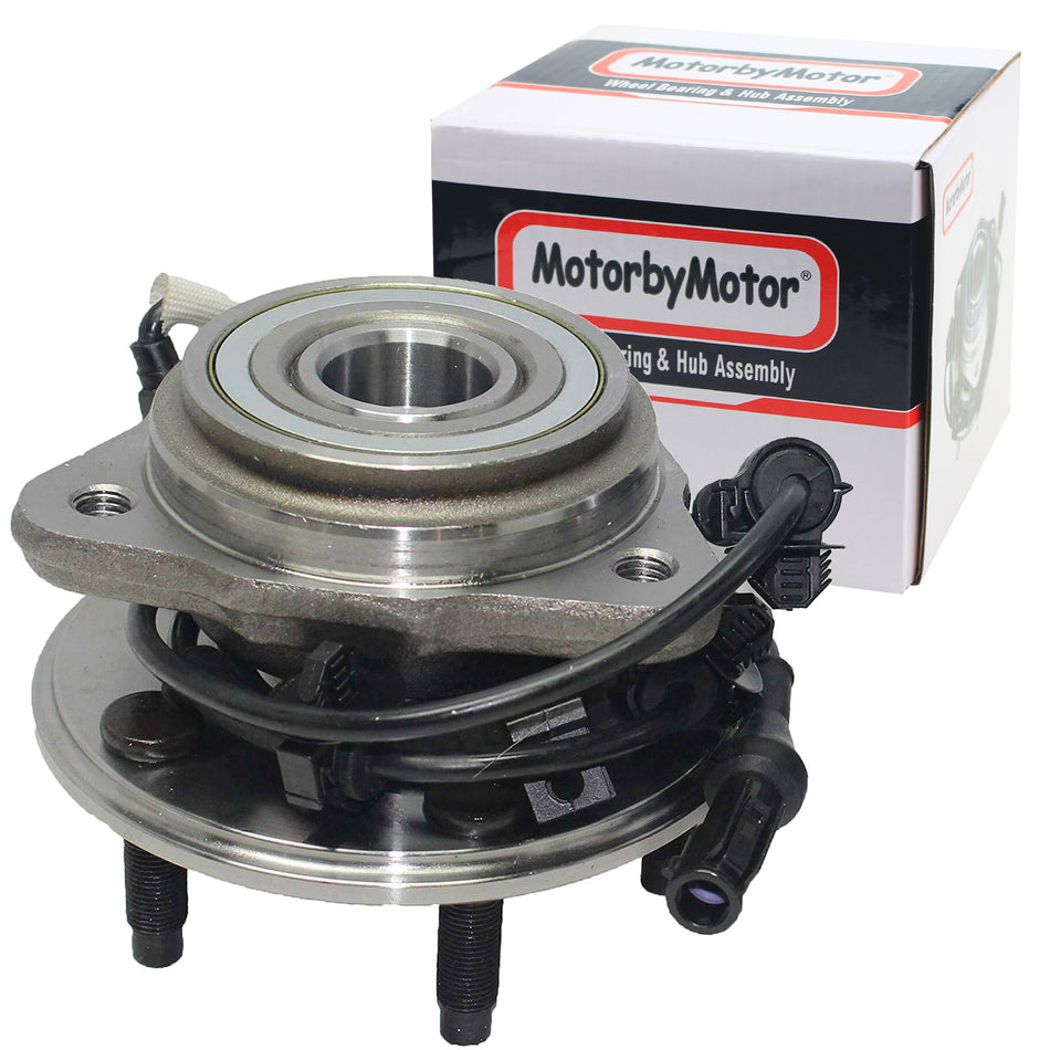 MotorbyMotor 515003 Front Wheel Bearing and Hub Assembly with 5 Lugs Fits for Ford Ranger Explorer Sport Trac, Mazda B4000 B3000 B2300, Mercury Mountaineer Low-Runout Replacement Hub Bearing (w/ABS) MotorbyMotor