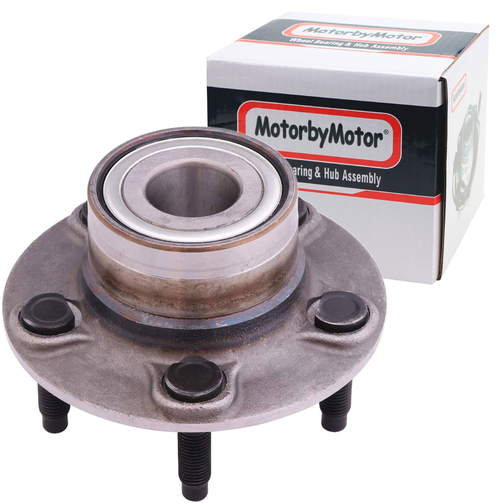 MotorbyMotor (2WD Rear Wheel Bearing and Hub Assembly Fits for 1990-2007 Ford Taurus, 1990-2004 Mercury Sable Wheel Hub w/5 Lugs [FWD, Non-ABS]-512164 MotorbyMotor