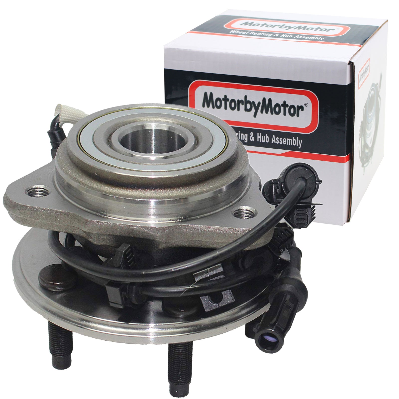 MotorbyMotor 515051 Front Wheel Bearing and Hub Assembly 4WD with 5 Lugs fits for Ford Explorer Ranger, Mazda B3000 B4000,Mercury Mountaineer Low-Runout OE Directly Replacement Hub Bearing w/ABS MotorbyMotor