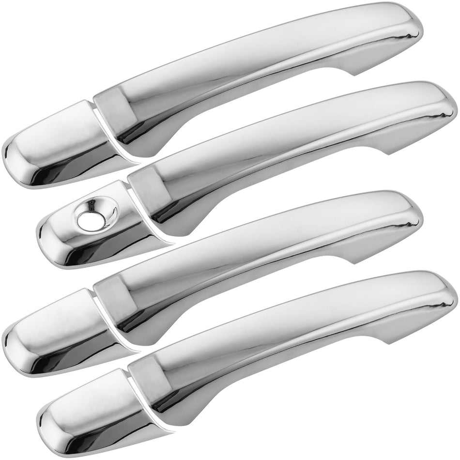 MotorbyMotor 4 Pcs Chrome Exterior Door Handle Covers Fits for 2011-2016 Ford Explorer, 2011-2015 Ford Edge Car Door Handle (Without Passenger Keyholes, Without Smart Keyless Holes) MotorbyMotor