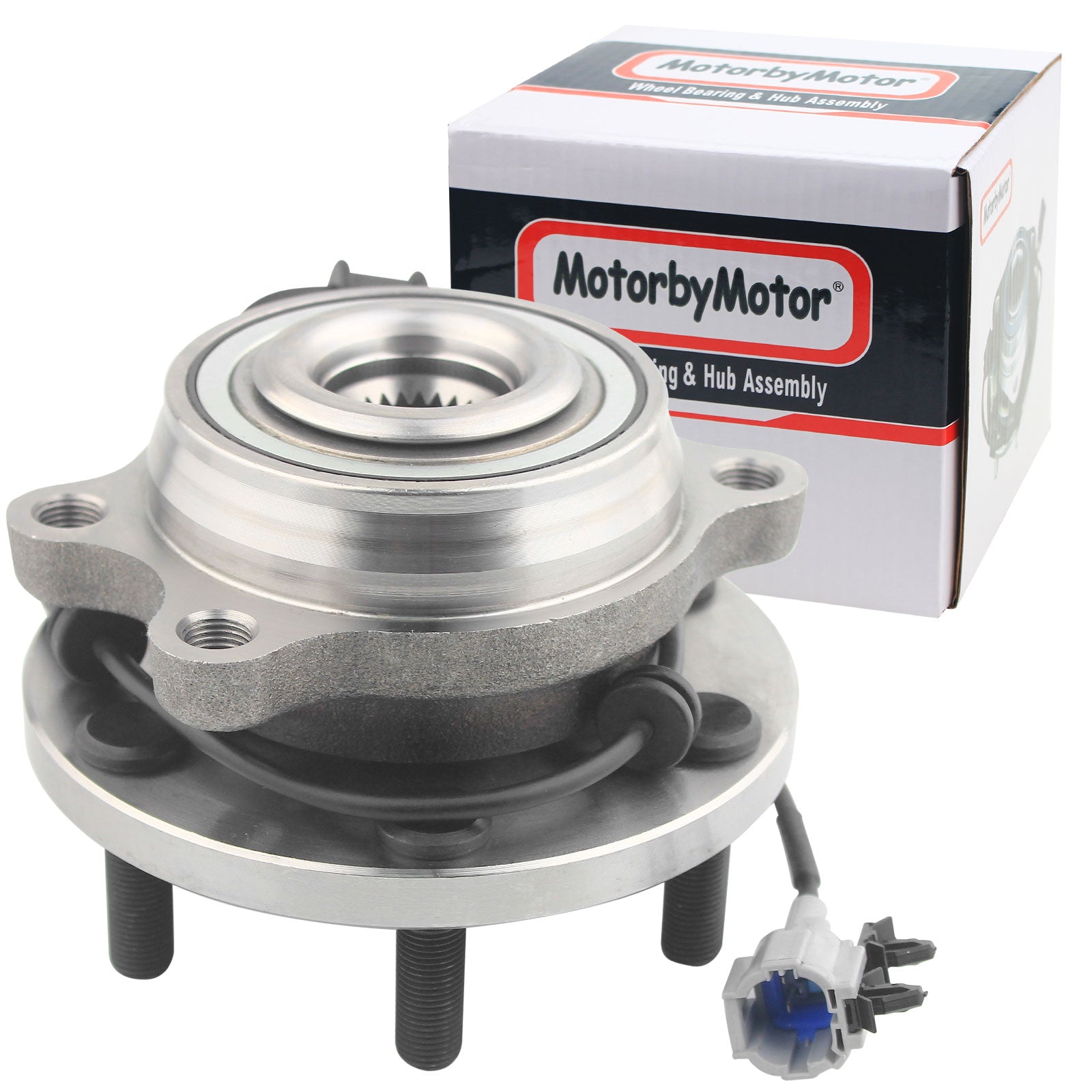 MotorbyMotor 515065 Front Wheel Bearing and Hub Assembly 4WD with 6 Lugs fits for Nissan Frontier Pathfinder Xterra,Suzuki Equator Low-Runout OE Directly Replacement Hub Bearing w/ABS MotorbyMotor