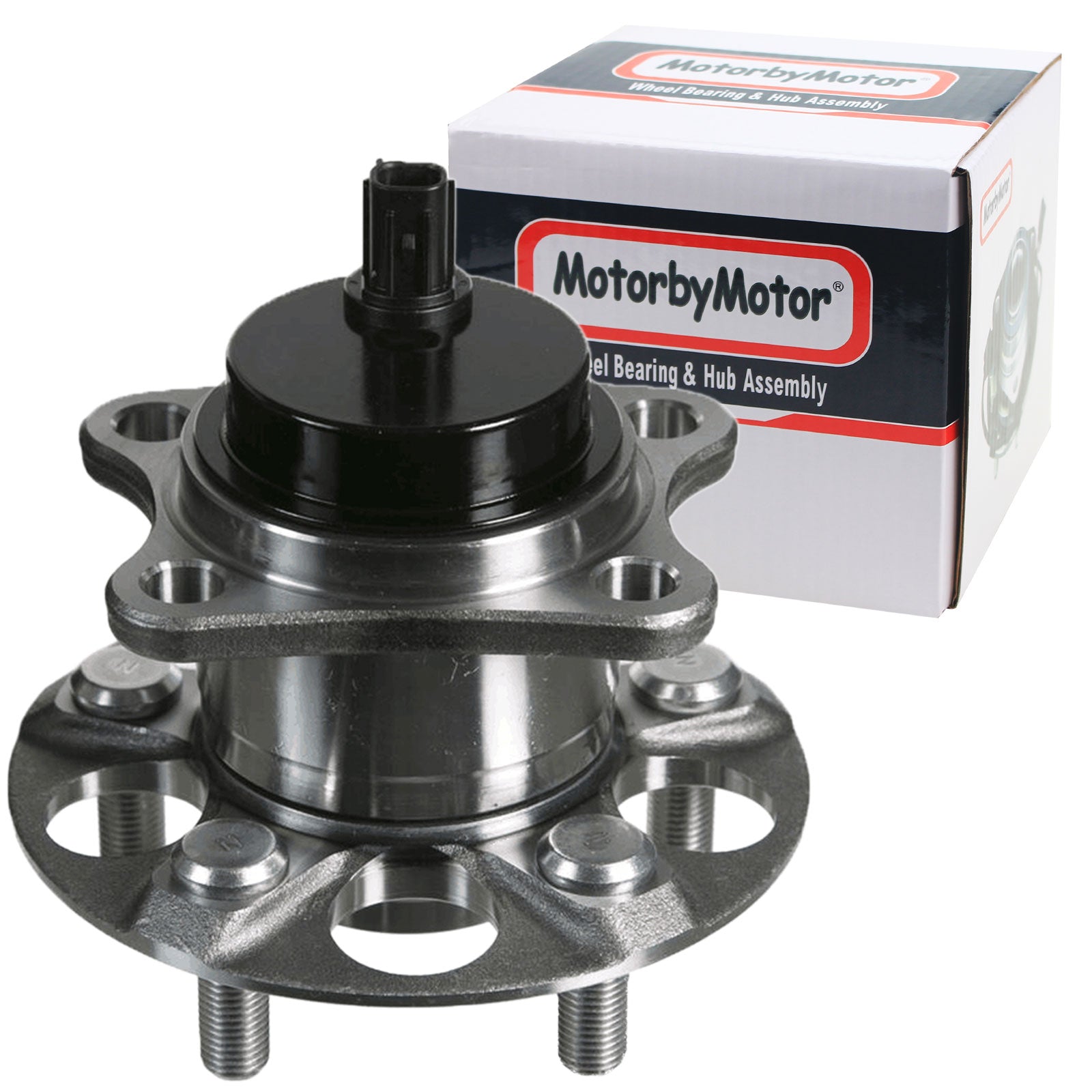 MotorbyMotor 512505 Rear Wheel Bearing and Hub Assembly with 5 Lugs Fits for 2010-2015 Toyota Prius (Will Not Fit Toyota Prius C and Prius V), 2012-2015 Toyota Prius Plug-in Hub Bearing-w/ABS MotorbyMotor