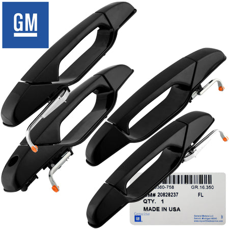 4PCS Exterior Door Handle Fits for Chevrolet Avalanche Cheyenne Silverado 1500 2500 3500 Suburban 1500 2500, GMC Sierra 1500 2500 3500 Yukon XL 1500 2500 Outer Outside Car Door Handle MotorbyMotor