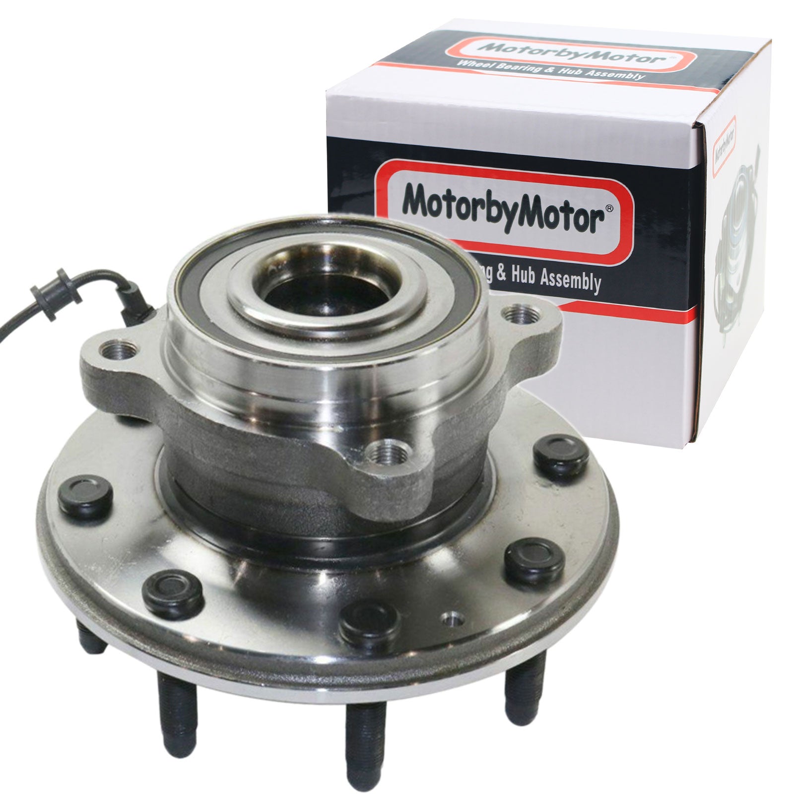MotorbyMotor 515145 (4WD) Front Heavy Duty Wheel Bearing Assembly w/8 Lugs for Chevy Silverado 2500HD 3500HD, GMC Sierra 2500HD 3500HD Wheel Bearing Hub Assembly (SRW, w/ABS)-Single Rear Wheel MotorbyMotor