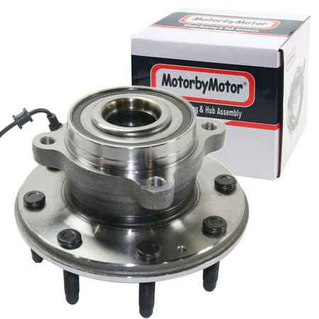 MotorbyMotor 515145 (4WD) Front Heavy Duty Wheel Bearing Assembly w/8 Lugs for Chevy Silverado 2500HD 3500HD, GMC Sierra 2500HD 3500HD Wheel Bearing Hub Assembly (SRW, w/ABS)-Single Rear Wheel MotorbyMotor