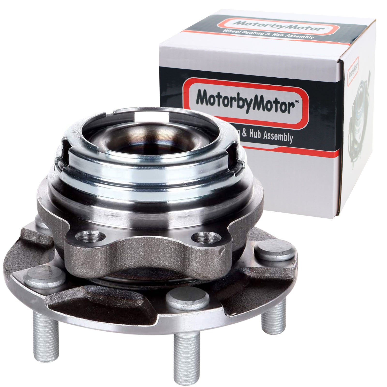 MotorbyMotor 513307 Front Right Side Wheel Bearing Hub Assembly with 5 Lugs Fits for Nissan Murano 2009-2014, Nissan Quest 2011 (w/ABS) Low-Runout Hub Bearing MotorbyMotor