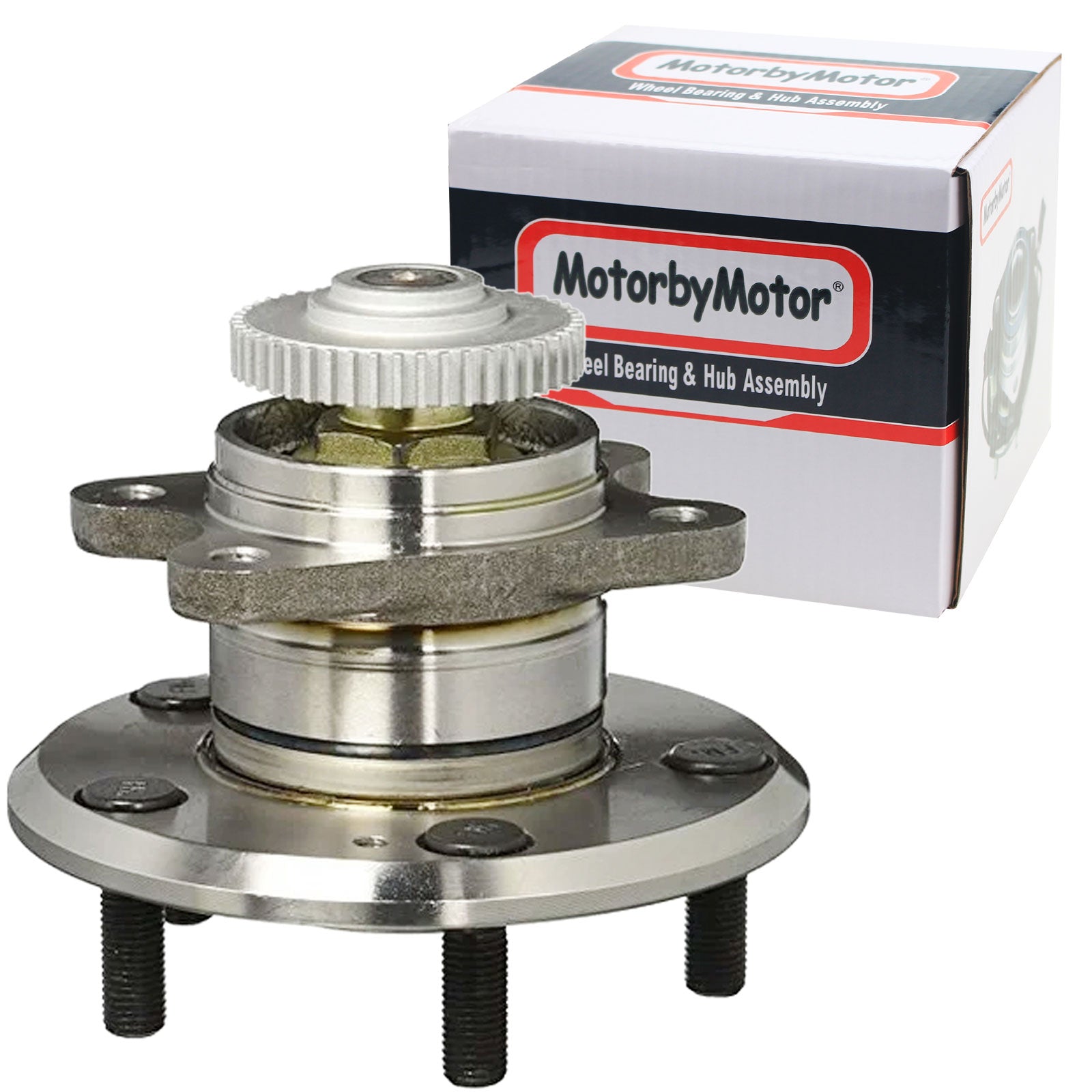 MotorbyMotor 512265 Rear Heavy Duty Wheel Bearing and Hub Assembly with 5 Lugs, 2006-2009 Hyundai Sonata, 2007-2010 Kia Magentis Optima (w/ABS) MotorbyMotor