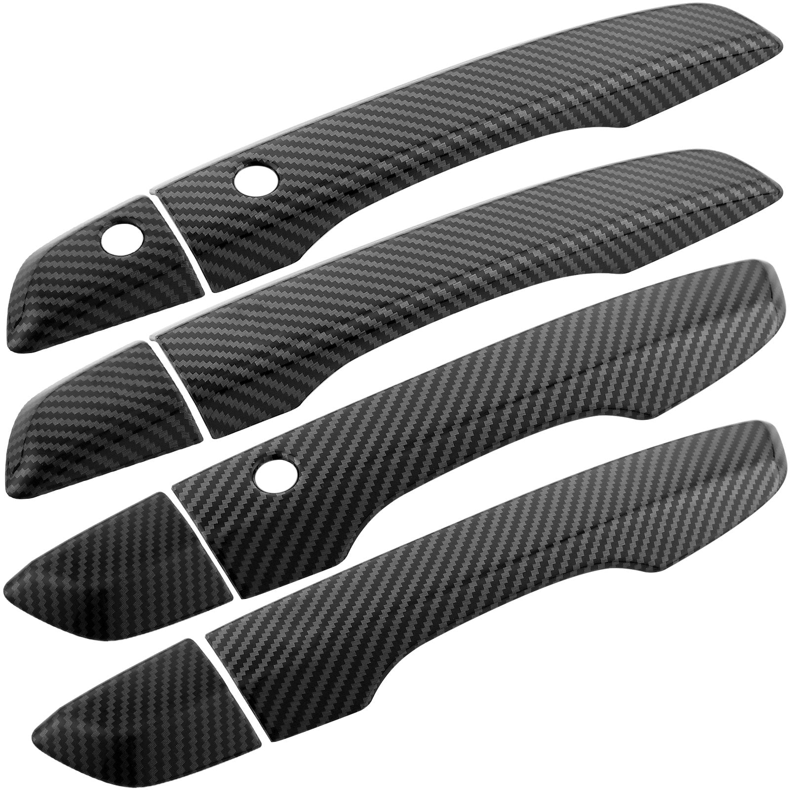 4PCS Exterior Door Handle Fits for Honda Civic 2016 2017 2018 2019 2020 2021 Outer Outside Car Door Handle (Carbon Fiber Style ) MotorbyMotor