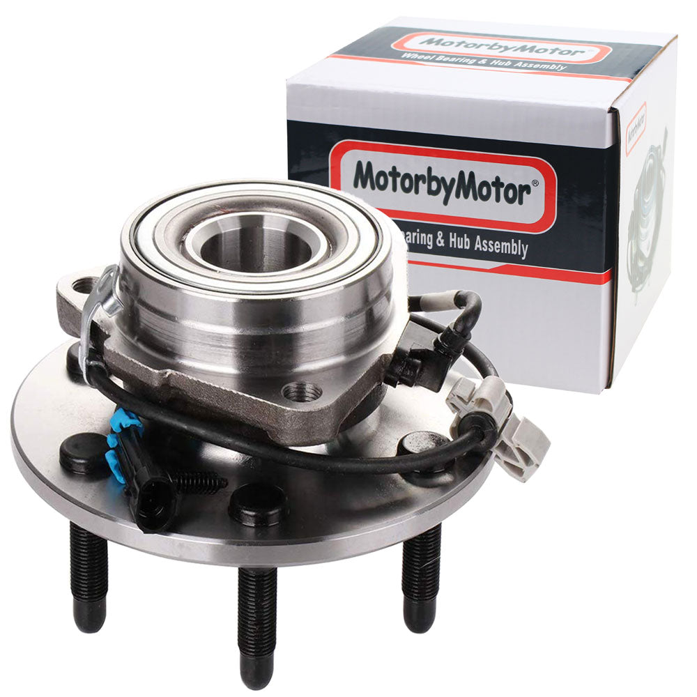 MotorbyMotor 515091 Front LH Wheel Bearing and Hub Assembly with 6 Lugs fits for Chevrolet Astro,GMC Safari Low-Runout OE Directly Replacement Hub Bearing AWD w/ABS MotorbyMotor