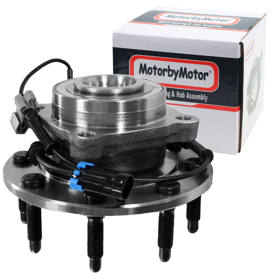 Motorbymotor 515098 Front Wheel Bearing Hub Assembly w/8Lugs Fits for Chevy Silverado 2500 3500 Suburban 2500, GMC Sierra 2500 3500 HD Yukon XL 2500 Low-Runout Hub Bearing-w/ABS MotorbyMotor