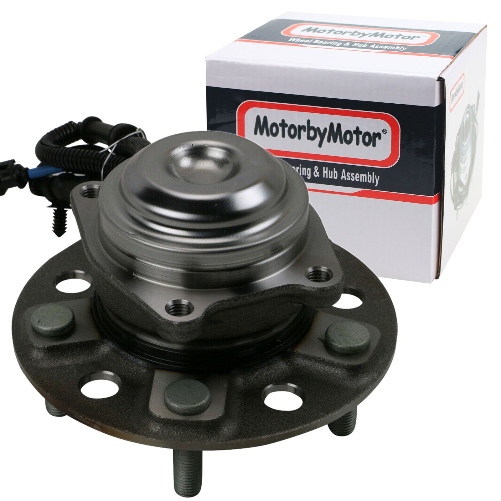 MotorbyMotor 512595 Rear Wheel Bearing and Hub Assembly with 5 Lugs Fits for 2017 Chrysler Pacifica Low-Runout OE Directly Replacement Hub Bearing (w/ABS) MotorbyMotor