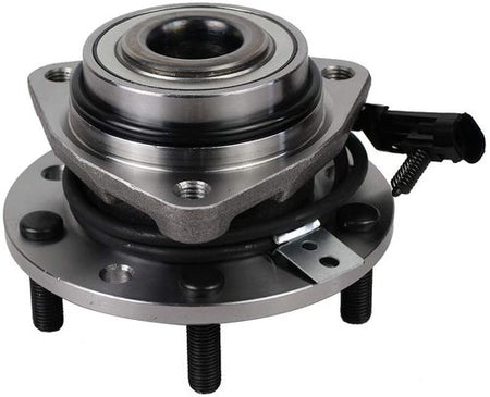 MotorbyMotor 513124 Front Wheel Bearing and Hub Assembly 4WD with 5 Lugs Fits for Chevrolet S10 Blazer, GMC Jimmy Sonoma, Isuzu Hombre,Oldsmobile Bravada HUb Bearing (4x4, w/ABS)-2PC MotorbyMotor