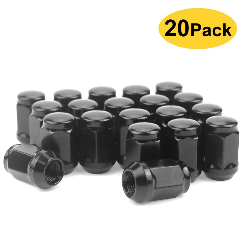 20pcs 12mmx1.5 Wheel Lug Nuts, Bulge Acorn Steel Lug Chevy