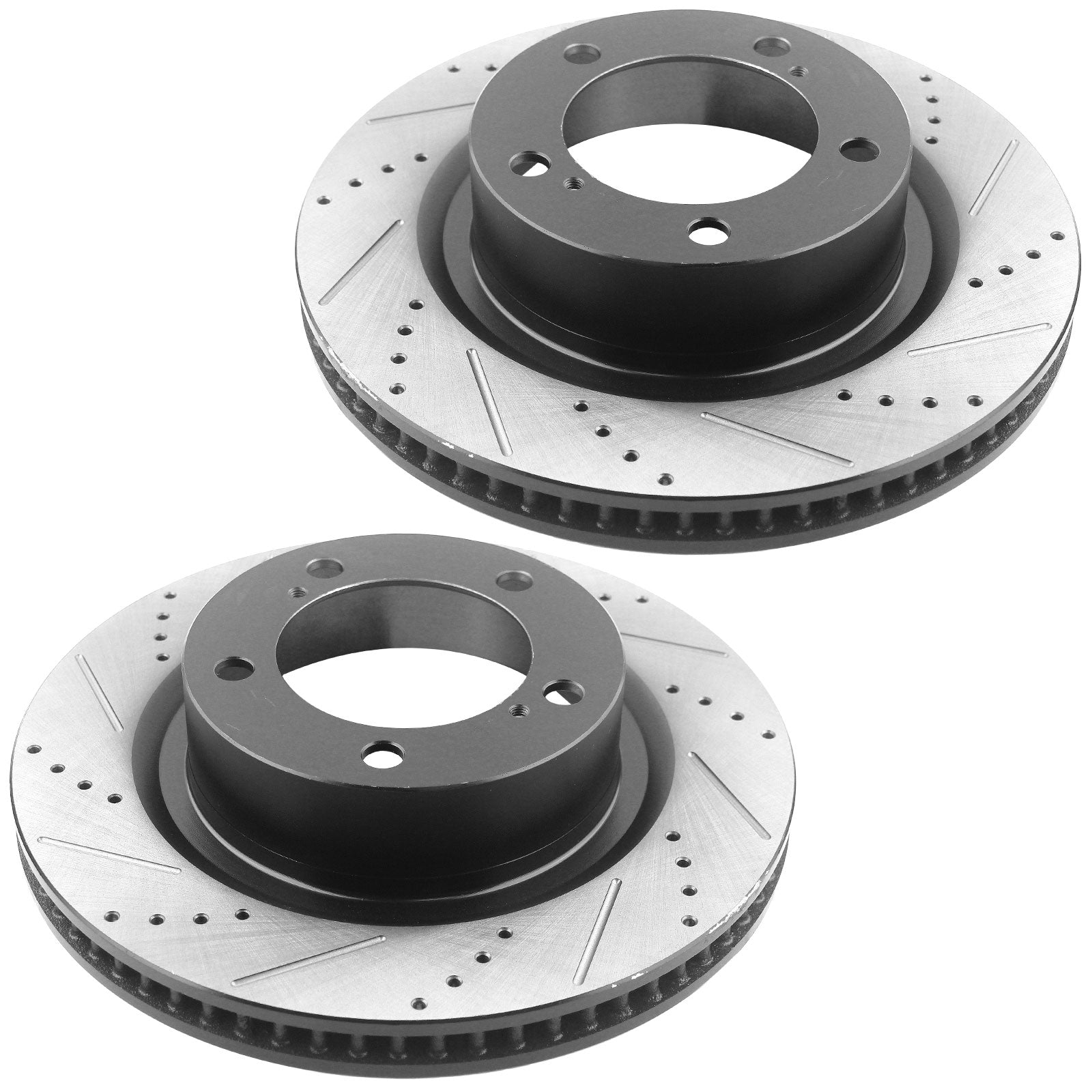 Motorbymotor Front Brake Rotors 354mm E-Coating Drilled & Slotted Brake Rotor & Brake Pad kit Fits for Lexus LX570, Toyota Land Cruiser Sequoia Tundra-All Models MotorbyMotor