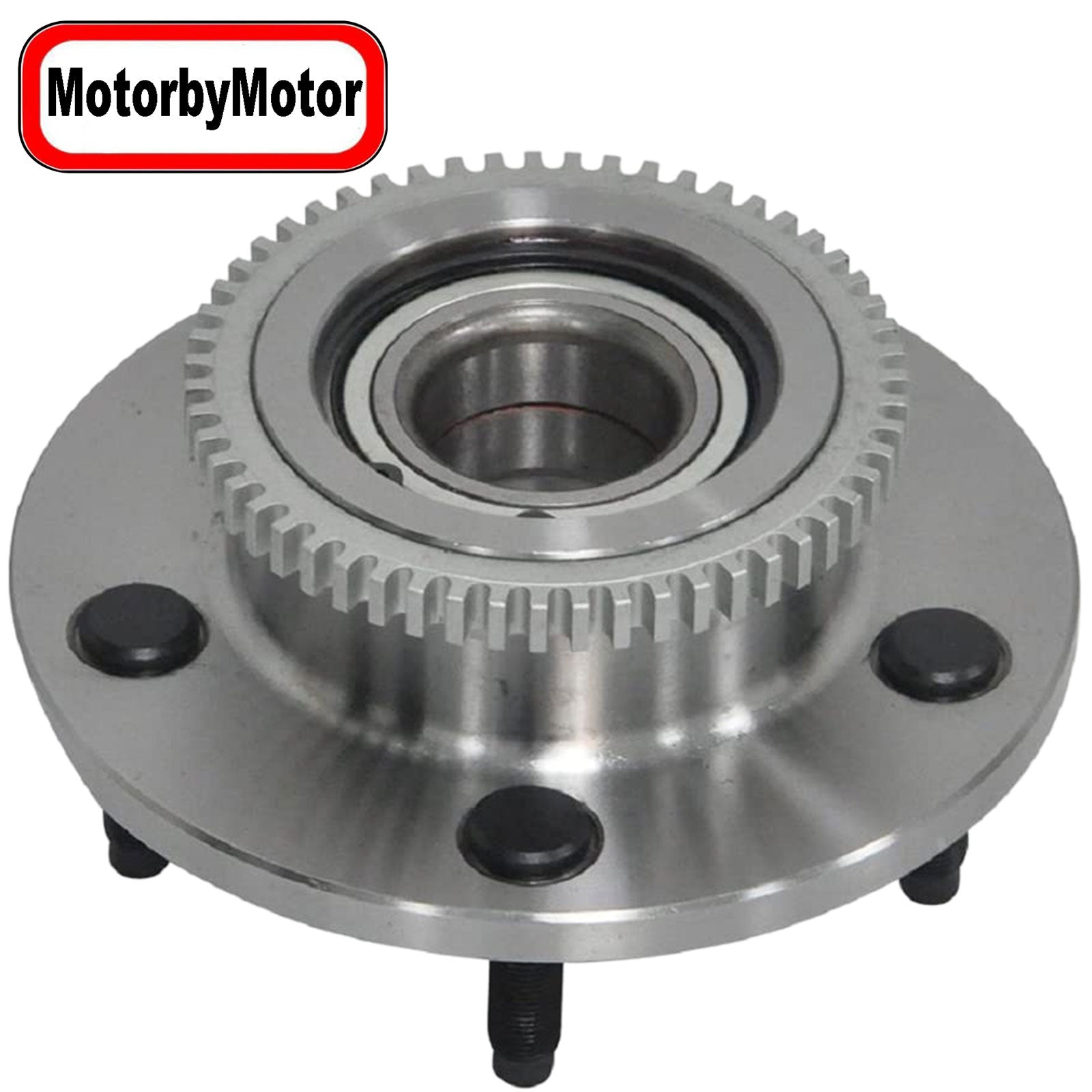 MotorbyMotor 515084 Front Wheel Bearing and Hub Assembly 2WD with 5 Lugs Fits for 2000 2001 Dodge Ram 1500 Pickup Low-Runout OE Directly Replacement Hub Bearing (2WD RWD, w/ABS) MotorbyMotor