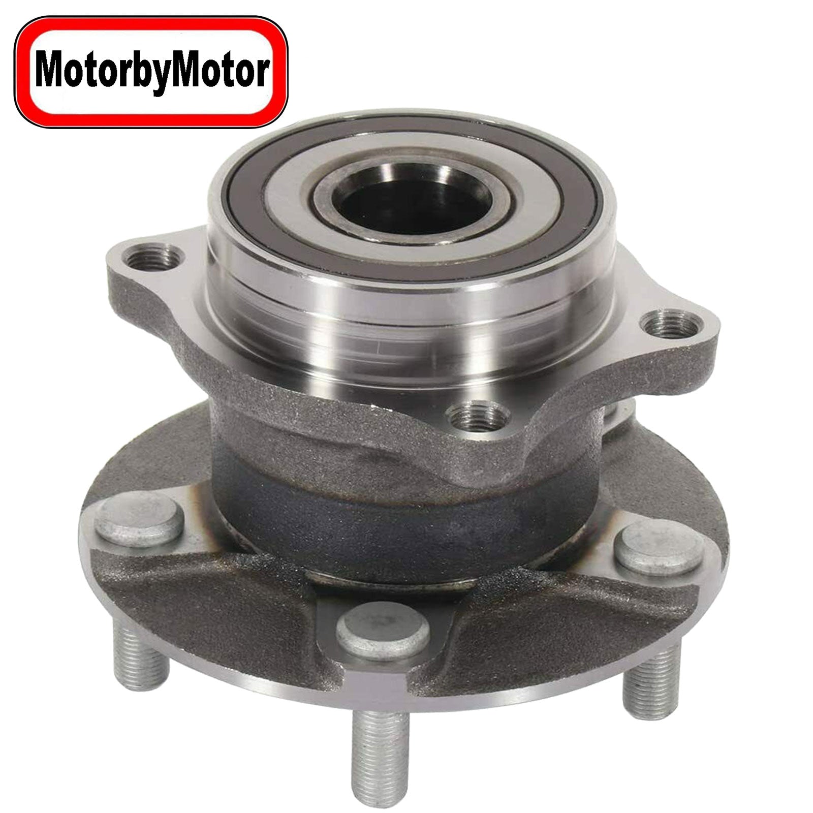 MotorbyMotor 512536 Rear Wheel Bearing and Hub Assembly w/5 Lugs Fits for Subaru Ascent Forester Legacy Outback WRX STI Low-Runout OE Directly Replacement Hub Bearing MotorbyMotor