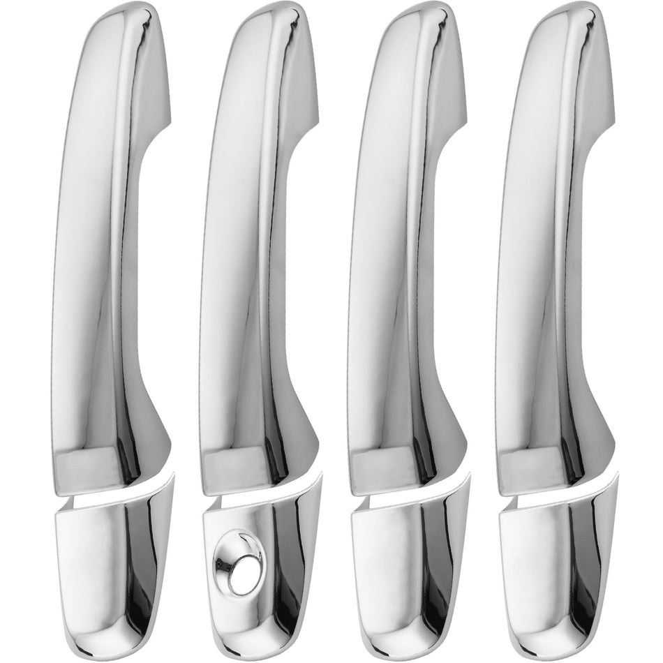 MotorbyMotor 4 Pcs Chrome Exterior Door Handle Covers Fits for 2011-2016 Ford Explorer, 2011-2015 Ford Edge Car Door Handle (Without Passenger Keyholes, Without Smart Keyless Holes) MotorbyMotor