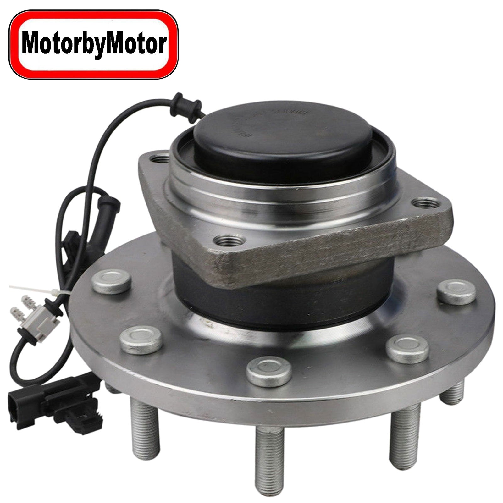 MotorbyMotor 515147 Front Wheel Bearing and Hub Assembly 2WD with 8 Lugs fits for Chevrolet Silverado 3500 HD,GMC Sierra 3500 HD Hub Bearing RWD, Dual Rear Wheel Models ONLY w/ABS MotorbyMotor