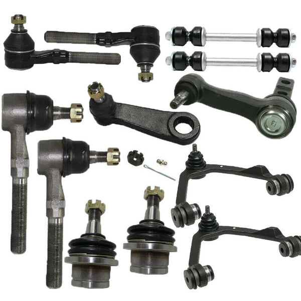MotorbyMotor 12pcs Front Suspension Kit Control Arm Fit for Ford F-150 F-250 Expedition, Linclon Blackwood Navigator Upper Control arm Ball joint Tie rod 4WD 4x4 MotorbyMotor