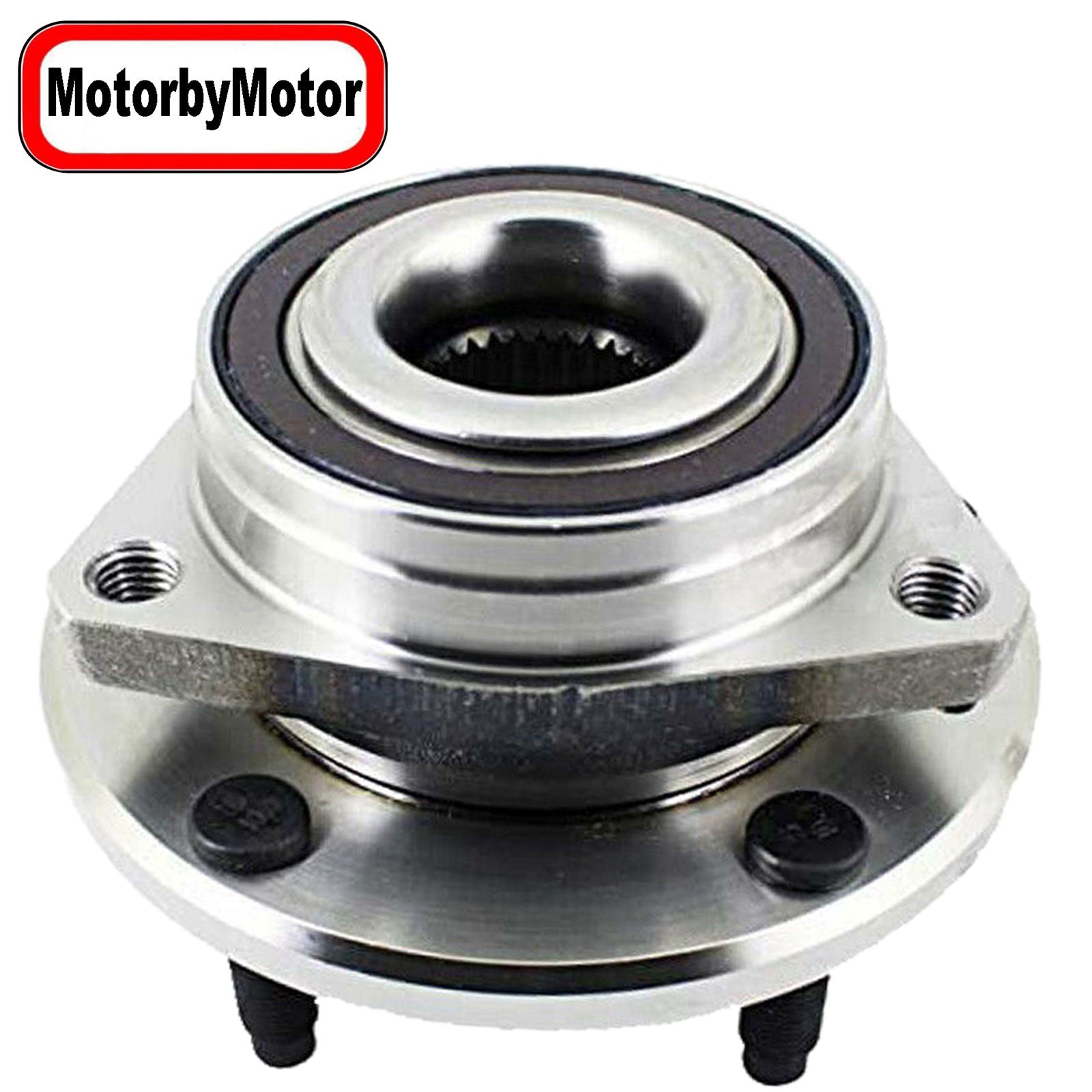 MotorbyMotor 515021 Front Wheel Bearing and Hub Assembly with 6 Lugs Fits for Ford F-250 F-350 Super Duty Low-Runout OE Directly Replacement Hub Bearing (w/2 Wheel ABS) MotorbyMotor