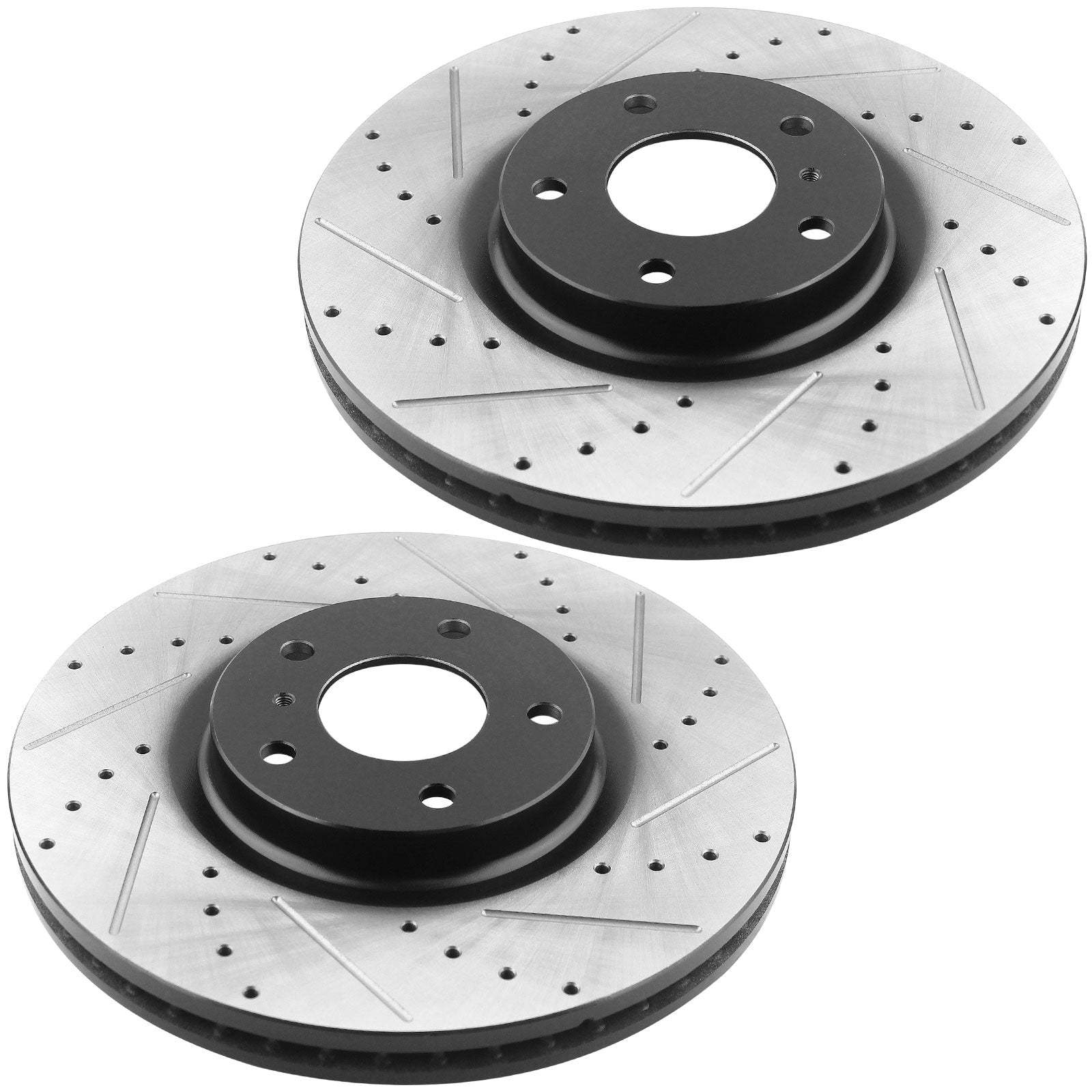 MotorbyMotor Front Brake Rotors 320mm Drilled & Slotted Design Brake Rotor & Brake Pad kit Including CLEANER DOT4 FLUID Fits for Infiniti JX35 QX60, Nissan Murano Pathfiner (All Models) MotorbyMotor