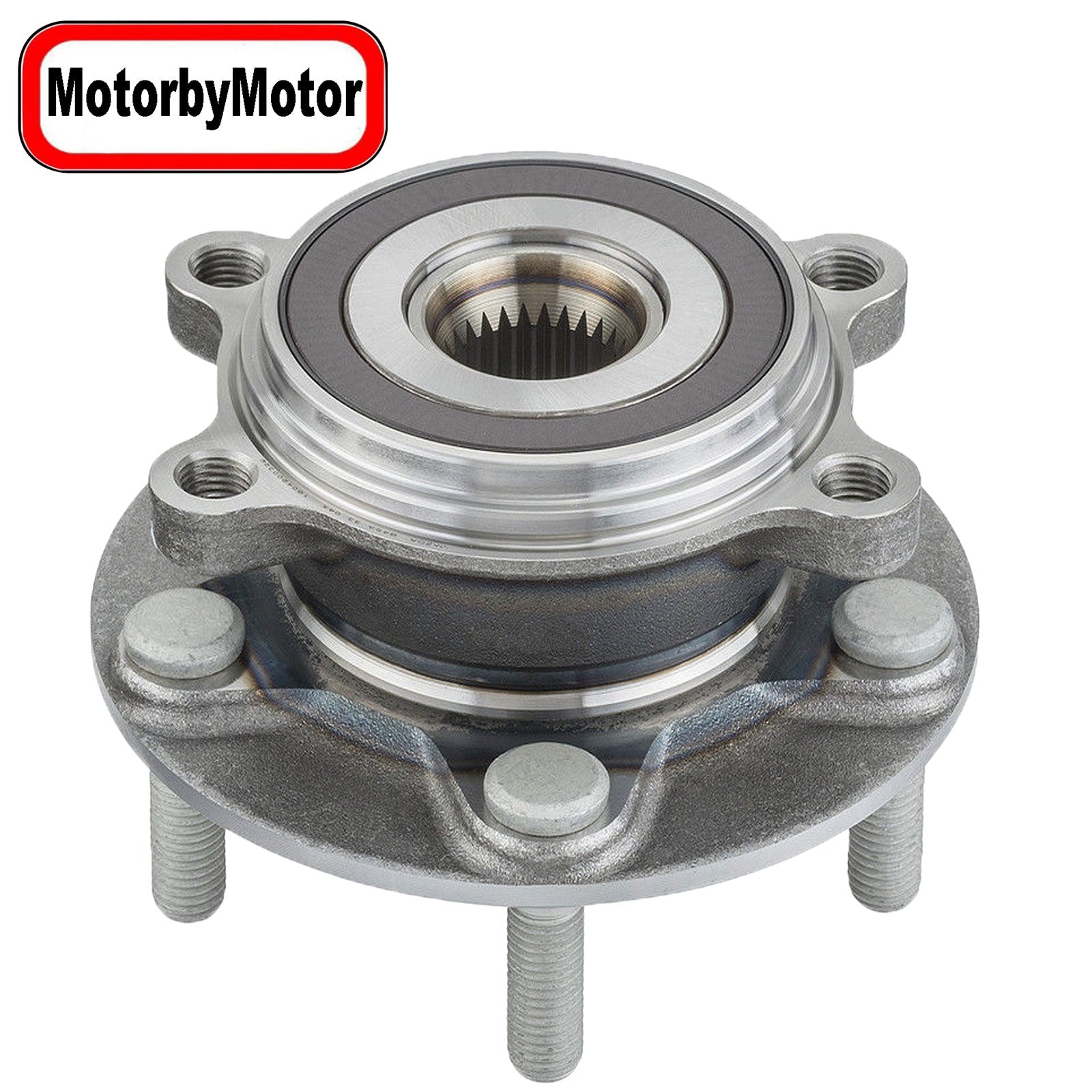 MotorbyMotor 513354 Front Wheel Bearing Hub Assembly 5 Lugs Mazda 3, Mazda CX-3 Low-Runout OE Directly Replace Hub Bearing w/ABS MotorbyMotor