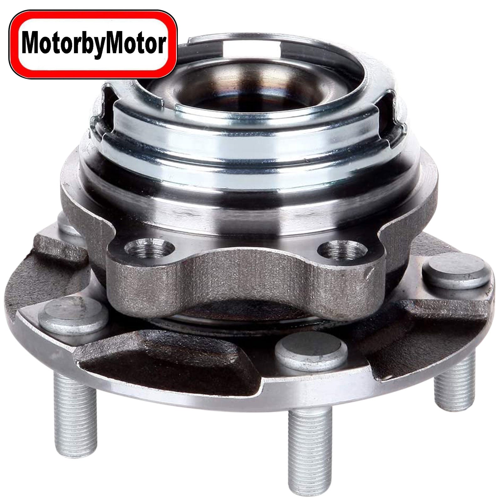MotorbyMotor 513307 Front Right Side Wheel Bearing Hub Assembly with 5 Lugs Fits for Nissan Murano 2009-2014, Nissan Quest 2011 (w/ABS) Low-Runout Hub Bearing MotorbyMotor